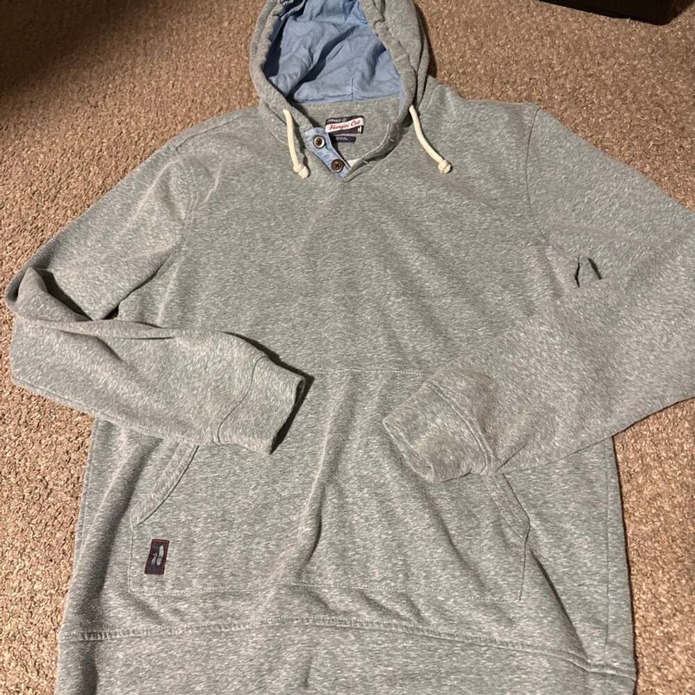 Johnnie-O Hangin' Out Hoodie Size Medium Gray Pullover